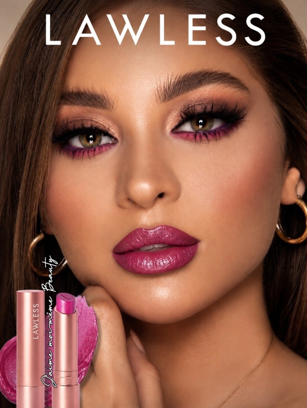 Lawless Forget The Filler Plumping Lip Balm Candy Girl - Hot Pink Fuscia Shimmer